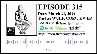 Option Trading Podcast  The Weekly Option Episode 315 Recorded on March 21 2024 [upl. by Pomfrey169]