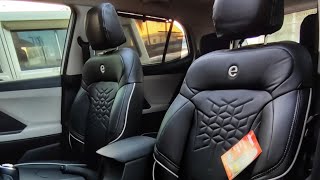 installation of branded elegant seat cover for Hyundai newcreta sx with full bucket fitment creta [upl. by Barb323]