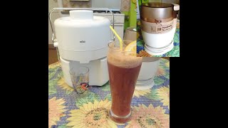 Braun MP50 Juicer Moulinex Moulinette SE Food ChopperMaking grapeApple juice [upl. by Dlanod104]