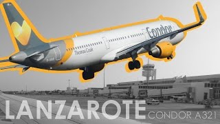 Condor A321 ✈️ Landing amp TakeOff  Lanzarote ACE [upl. by Adnawuj416]