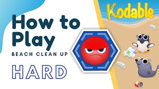 How to Play Beach Cleanup with Kodable  Hard [upl. by Suixela]