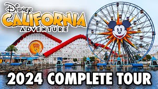 Disney California Adventure 2024  Full Walkthrough amp Ride POVs 4K [upl. by Ahsyas420]