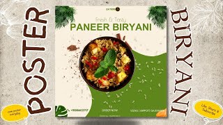 Food Poster in canva  Biryani poster design [upl. by Cuttie831]