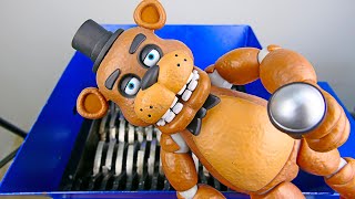 Shredding Five Nights At Freddys Fazbear with Real Shredder [upl. by Gelhar]