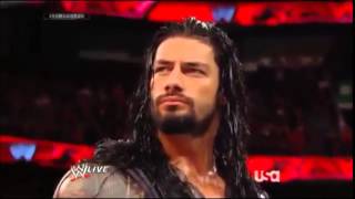 Roman Reigns Promo and fight wih Kane [upl. by Suiravaj]