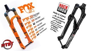 MTB Forcelle Fox e Rockshox modelli SID Pike Lyrik RC  MTBT [upl. by Anitra]