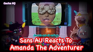 Sans AU Reacts To Amanda The Adventurer  All Secrets And Endings  KillerMare Angst  DustBerry [upl. by Euqinobe425]