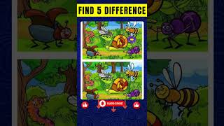 Spot the Differences Game 002 quiz challenge insects [upl. by Derrej]