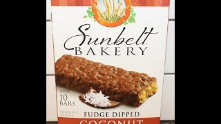 Sunbelt Bakery Fudge Dipped Coconut Chewy Granola Bars Review [upl. by Acinimod]