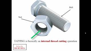 Tapping Process  How to cut internal threads with a tap [upl. by Chamberlain]