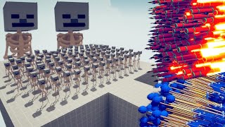 100x MINECRAFT SKELETONS  2x GIANT vs EVERY GOD  Totally Accurate Battle Simulator TABS [upl. by Monreal]