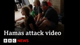 Shocking video of family held captive by Hamas after killing teenage daughter  BBC News [upl. by Bascomb]