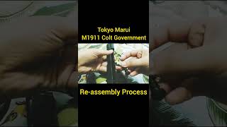 Airsoft Tokyo Marui M1911 Colt Government Assembly airsoft 1911 gas blow back shorts reels [upl. by Aseneg]