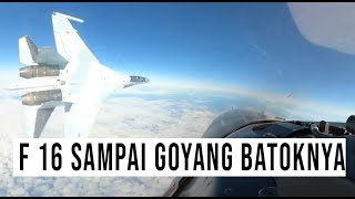 F16 AMERIKA DIGEBER SUKHOI SU 35 DARI JARAK BEBERAPA METER [upl. by Demeter]