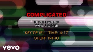 Avril Lavigne  Complicated Karaoke [upl. by Feldt696]