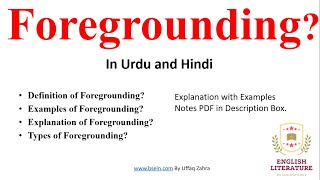 Foregrounding Literary Technique Foregrounding Examples Foregrounding Parallelism and Deviation [upl. by Nodnarg]