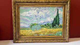 Wheat Field with Cypresses framed Van Gogh replica [upl. by Arimlede46]