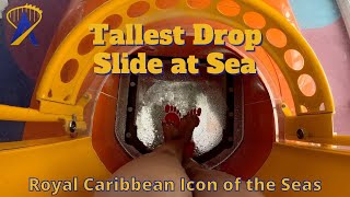 Frightening Bolt Water Slide POV on Icon of the Seas Royal Caribbean [upl. by Eelannej709]