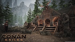 HOW TO BUILD A VIKING HOUSE TIMELAPSE  CONAN EXILES [upl. by Auqinom]