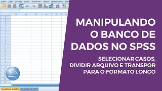 Manipulando o banco de dados no SPSS  Divisão do arquivo recodificação de variáveis e transposição [upl. by Gratia]