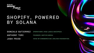 Breakpoint 2023 Shopify Powered by Solana [upl. by Ahsitauq]