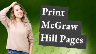 Can you print pages from McGraw Hill Connect [upl. by Vincenta]