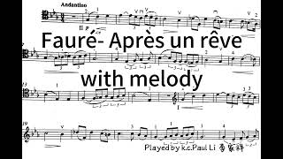 Fauré Après un rêve CelloPiano Accomp [upl. by Muire]