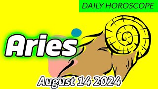 Aries 🔮 💫 DAILY HOROSCOPE TODAY  AUGUST 14 2024 ♈️ ❤️ 🌞 Aries LOVE HOROSCOPE ✅ 💫 ⭐️ [upl. by Naegem11]