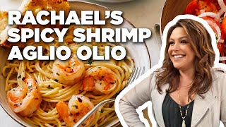 Rachael Ray Makes Spicy Shrimp Aglio Olio  Food Network [upl. by Ymarej]