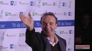 Roberto Benigni sul Red Carpet della serata 70 da Oscar [upl. by Engel]