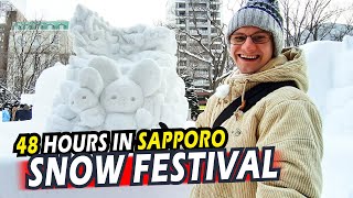 2 Days in Sapporo  Japans Biggest Snow Festival Yuki Matsuri [upl. by Yug955]