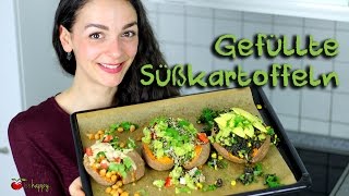 Gefüllte Süßkartoffeln  5 vegane Rezepte  lecker einfach amp gesund [upl. by Arnuad186]