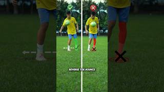 How to REVERSE TOE BOUNCE ⚽️football footballskills soccer shorts tutorialvideo [upl. by Ahsiner]