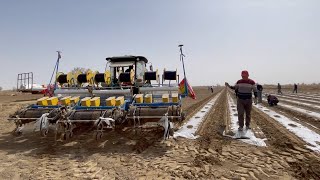 GLOBALink  NW Chinas Xinjiang enters cotton sowing season [upl. by Nasaj793]