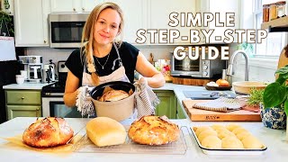 My Easy GUIDE To Making Foolproof SOURDOUGH BREADS  BAKE WITH ME [upl. by Esya]