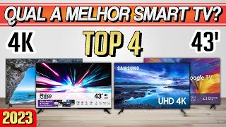 COMPARATIVO Smart TVs 4K de 43 polegadas Samsung TCL LG e Philco  Qual é a MELHOR em 2023 [upl. by Aenet]