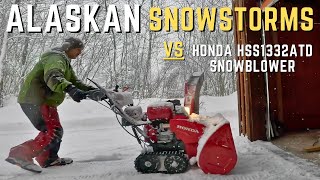 IS IT WORTH THE PRICE TAG The 2024 Honda HS1332ATD Snowblower in Action after a Snowstorm in Alaska [upl. by Lletram]