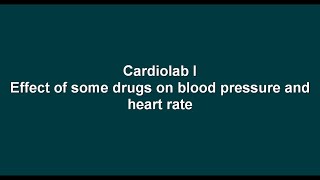 9 Cardiolab  Part 1 Effects of some drugs on Blood pressure and Heart rate [upl. by Ayyn]