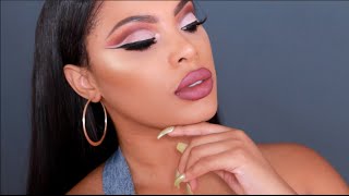 FALL DRAMATIC CUT CREASE MAKEUP TUTORIAL  MSROSHPOSH [upl. by Shira530]