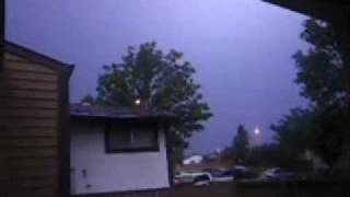 Extremely Close Lightning Strike in Edmonton [upl. by Garrard299]