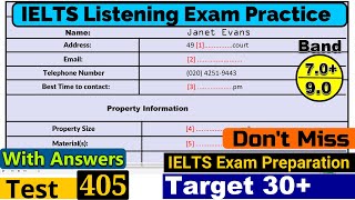 IELTS Listening Practice Test 2024 with Answers Real Exam  405 [upl. by Eunice]