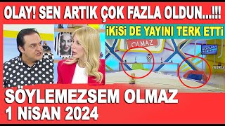 Söylemezsem Olmaz 1 Nisan 2024  Arto ve Hande Sarıoğlu birbirine girdi yayını terk etti [upl. by Murrah756]