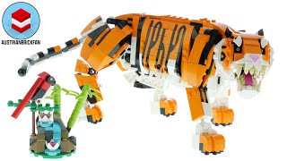 LEGO Creator 31129 Majestic Tiger  LEGO Speed Build Review [upl. by Suiravat]