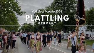 4K Volksfest Parade Plattling 2024  German Festival  Frühlingsfest [upl. by Jeralee]