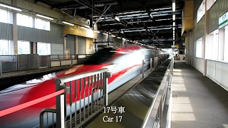 310kmh Japan Shinkansen train passing by at Mizusawaesashi Station 新幹線高速通過水沢江刺駅 [upl. by Ayanahs]