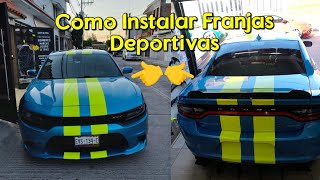 Como Hacer Franjas Lineas Deportivas de auto  Aesthetic Car [upl. by Relluf616]