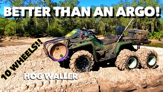 CanAm 6x6 450 With 10 Wheels Goes Mudding… At Hog Waller Florida [upl. by Annaeel]