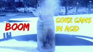 Soda Can In Hydrochloric Acid  Science Experiment [upl. by Brentt]