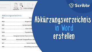 Abkürzungsverzeichnis in Word in 3 Schritten erstellen  Scribbr 🎓 [upl. by Anaik696]