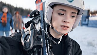 Uczymy się jeździć na nartach🎿 VLOG [upl. by Melly615]